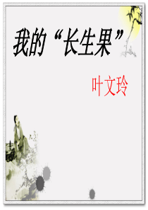 我的长生果PPT课件