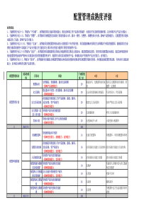 配置管理成熟度评级表