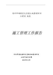 施工管理报告