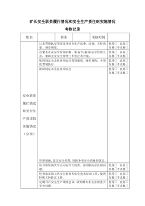 安全职责履行情况和安全生产责任制实施情况考核记录