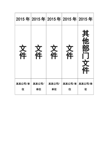 标准文件夹竖排便签