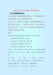 鲁科版高一化学必修2期末复习提示之二