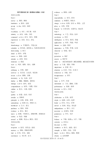 高中英语词汇表全(1-11)名词