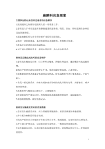 麻醉科应急预案