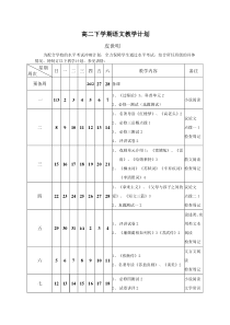 高二下学期语文教学计划
