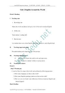 高一英语EnglishAroundtheWorld教案1