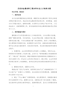 无机非金属材料工程人才方案
