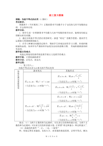 高三数学复习教案均值不等式的应用(第一课时)苏教版必修5