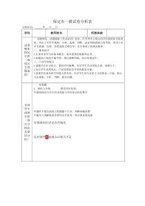 高中一摸考试试卷分析表