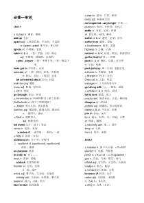 高中人教版英语单词(必修1-5_选修6-8)