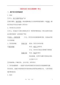 高中政治经济生活知识梳理(复习提纲)新人教版必修1