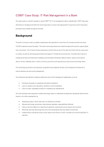 COBIT Case Study