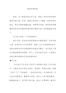 陆地珍稀动物