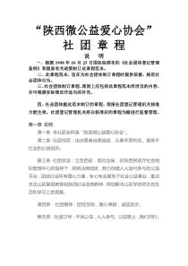 陕西微公益爱心协会章程