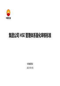 集团公司HSE管理体系量化审核标准09101