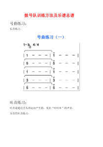 鼓号队乐谱及训练方法