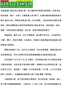 龙丽温(泰)高速出入口,服务区里程数及风景区