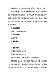 青年创业人才培养方案