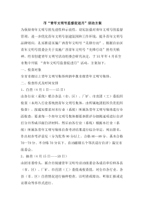 市青年文明号监督促进月活动方案