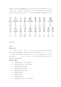 韩语发音表