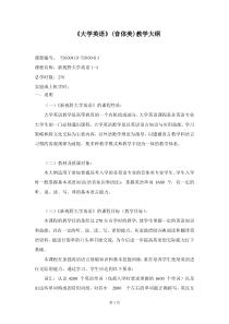 音体美(总)大学英语教学大纲