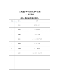 楼土建工程量计算及XXXX工程量清单计价编制实例(附