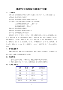 模板施工组织设计专项方案