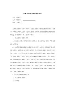 重要客户电力保障责任协议