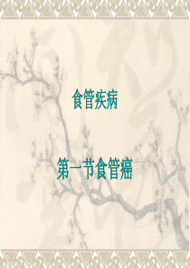 食管疾病食管癌【外科学】