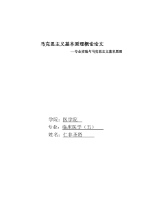 马克思基本原理与专业实验