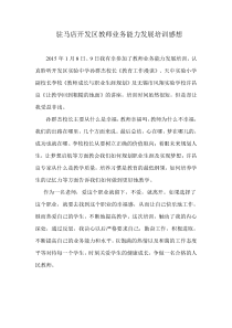 驻马店开发区教师业务能力发展培训