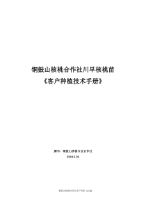 铜鼓山核桃合作社川早核桃苗种植枝术指导手册