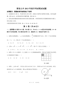 青岛九中2013直升笔试试题及答案