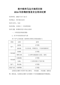 防毒防窒息安全培训记录