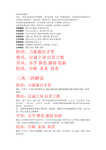 阴平镇中心小学三风一训解读