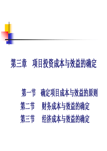 项目投资成本与效益的分析
