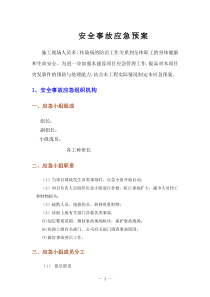 项目部各项应急预案