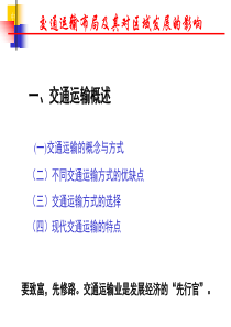 交通运输方式的选择