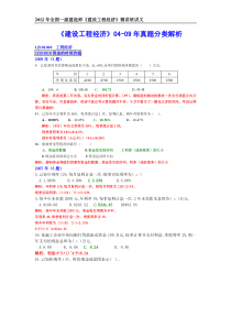 海德教育XXXX一级建造师建设工程经济(2004-X年历年