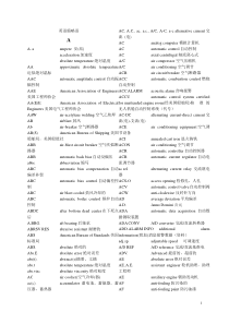 轮机工程常用英语缩写语