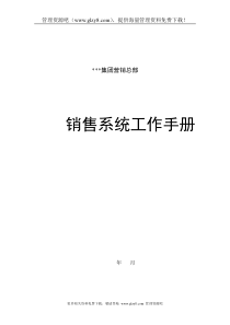 销售系统工作手册