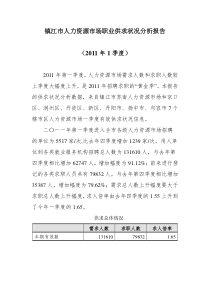 镇江市人力资源市场职业供求状况分析报告
