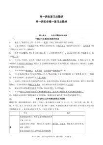 高一历史必修一提纲