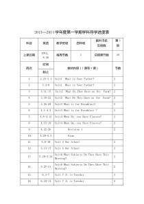 陕西旅游版2013年四年级英语上导学案