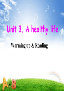 unit3-a-healthy-life-公开课