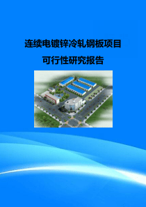 连续电镀锌冷轧钢板项目可行性研究报告(目录)