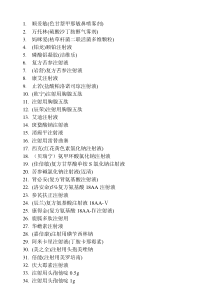 避光药品目录(注射剂)