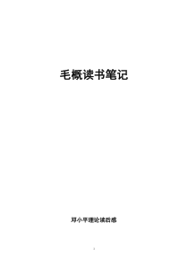 邓小平理论读后感