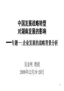 转型期中国发展战略对湖南发展的影响