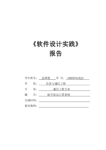 软件设计实践报告格式